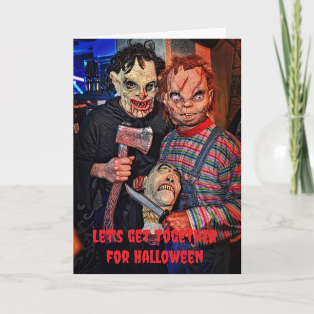 Let's get together for Halloween. Card (Front)