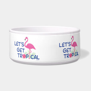 Let's Get Tropical Flamingo Cute Doggie Cat Design