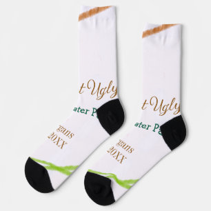 Let's get ugly Christmas ugly sweater Partyorange Socks