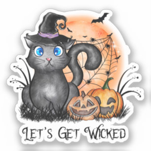 Let's Get Wicked   Black Witch Cat