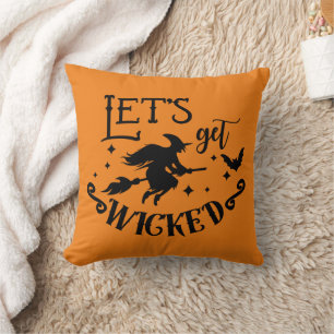 Let's Get Wicked Halloween Throw Pillow