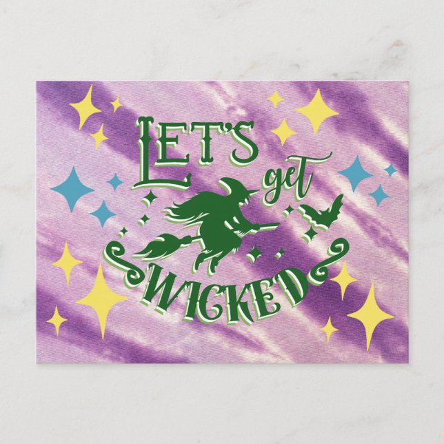 Let's Get Wicked Postcard (Front)