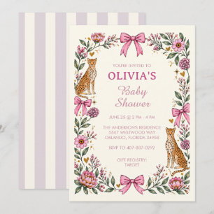 Let's Get Wild Cheetah Bachelorette Party Invitation