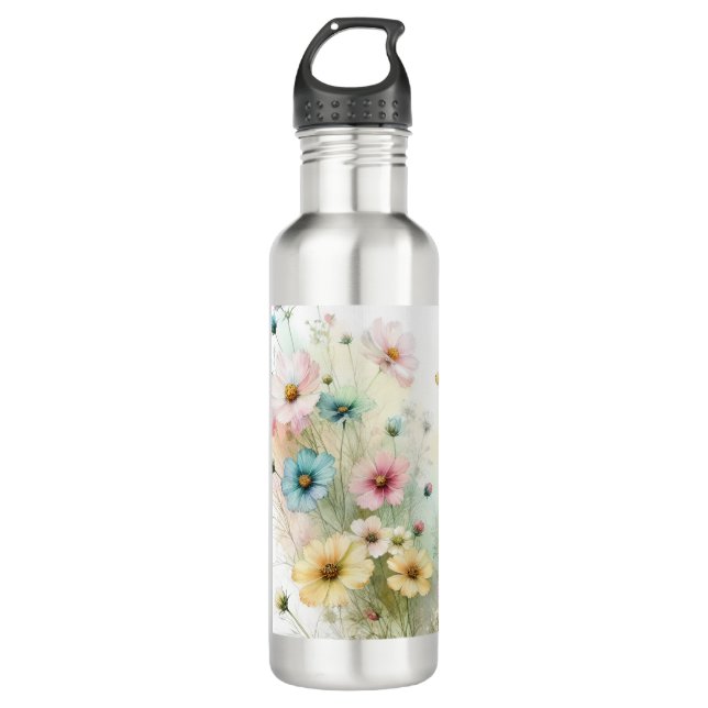 Let's Get Wild Flowers 🌷 710 Ml Water Bottle (Front)
