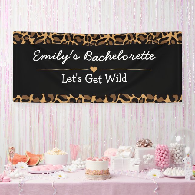 Let's get Wild Fun Cheetah Bachelorette Party Banner (Party)