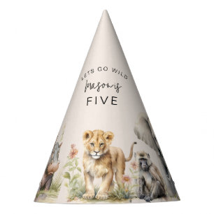 Lets Get Wild   Kids Birthday Party Hat