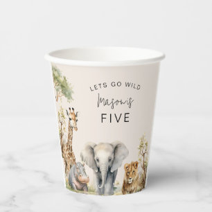 Lets Get Wild   Kids Birthday Party Paper Cups