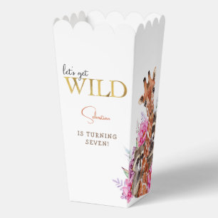 Let's get wild safari animals kids birthday party favour box
