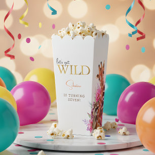 Let's get wild safari animals kids birthday party favour box