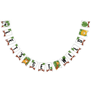 Let's Get Wild Safari themed Party birthday Bunting