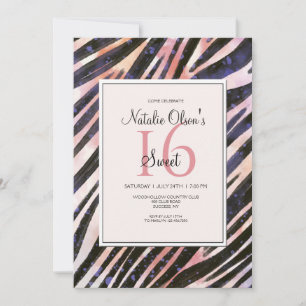 Let's Get Wild Sweet 16 Invitation
