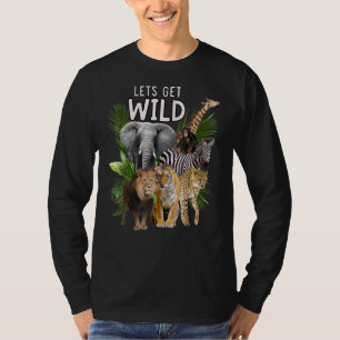 Let's Get Wild Zoo Animals Safari Party A Day At T T-Shirt