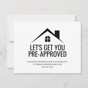 Let's Get You Pre-Approved Real Estate Card