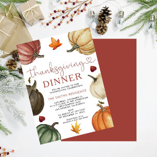 Let's Give Thanks Invite Pumpkin Thanksgiving