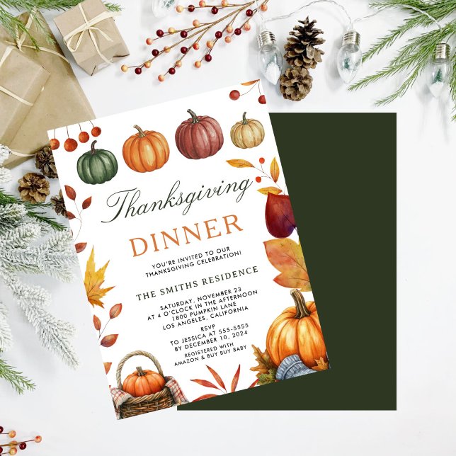 Let's Give Thanks Invite | Pumpkin Thanksgiving (Creator Uploaded)