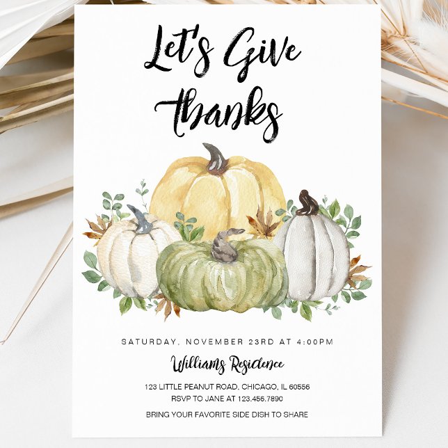 Let's Give Thanks Thanksgiving Invitation (Creator Uploaded)