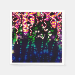 Let's Glow Crazy Neon Lights Birthday Party Napkin