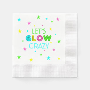 Let's Glow Crazy Party Napkin