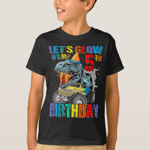 Let's Glow Party 5th It's My Birthday Monster Truc T-Shirt