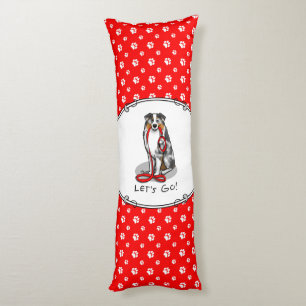 Let's Go! Australian Shepherd (blue merle tan/w 1) Body Cushion