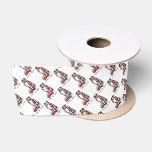 Let's Go! Australian Shepherd (blue merle tan/w 1) Satin Ribbon