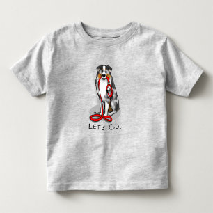 Let's Go! Australian Shepherd (blue merle tan/w 1) Toddler T-Shirt