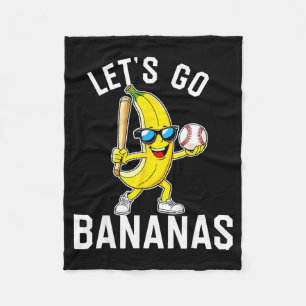 Let's go banana fleece blanket
