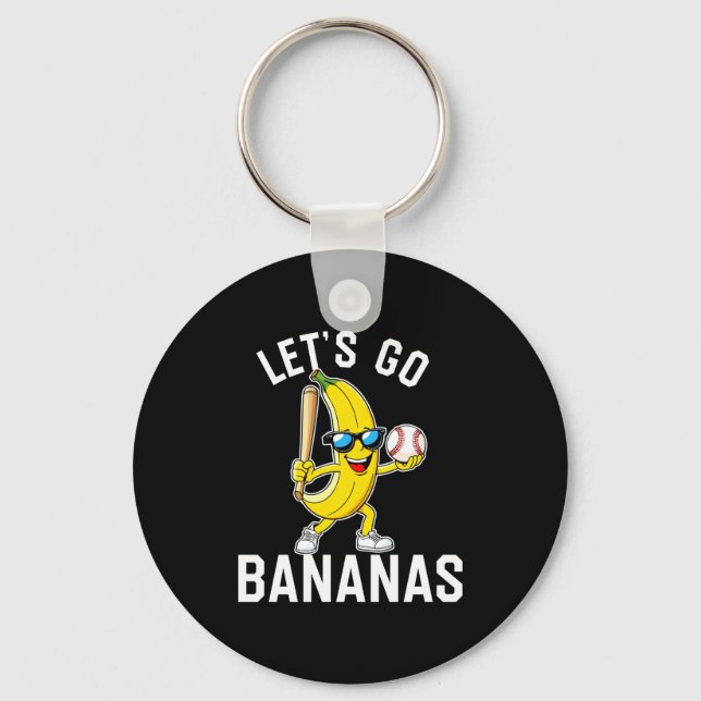 Let's go banana long sleeve  key ring (Front)