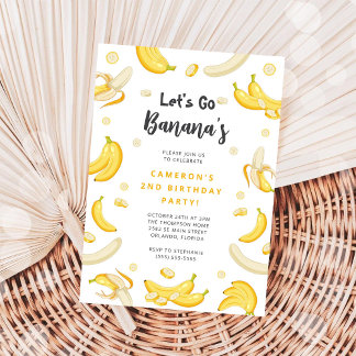 Let's Go Bananas Birthday Invitation