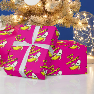 Let's Go Bananas, Bright Pink Wrapping Paper