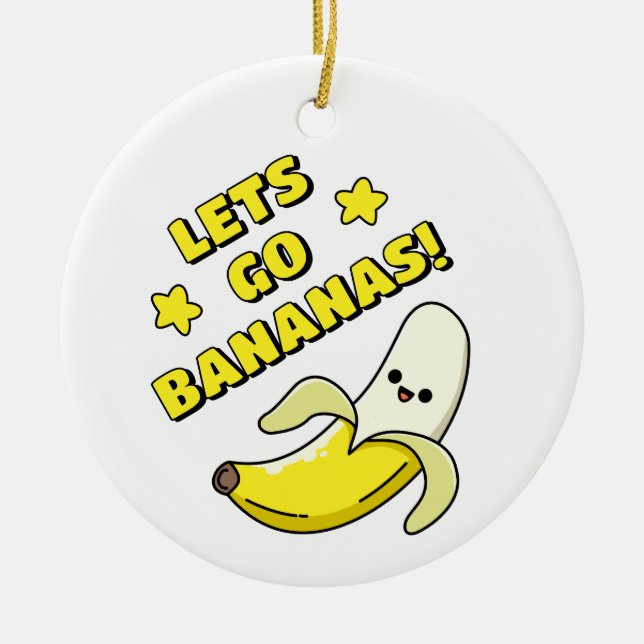 Lets Go Bananas! Ceramic Tree Decoration (Front)