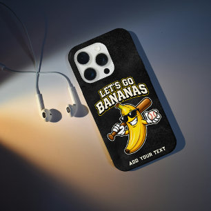 Lets Go Bananas Retro Baseball Banana Funny iPhone 15 Pro Case