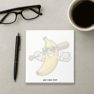 Lets Go Bananas Retro Baseball Banana Funny Notepad