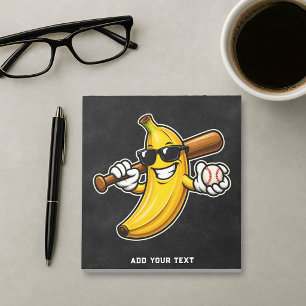 Lets Go Bananas Retro Baseball Banana Funny Notepad