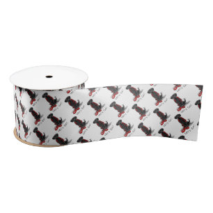 Let's Go! Black Labrador Retriever - Cute Dog Satin Ribbon