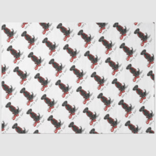 Let's Go! Black Labrador Retriever - Cute Dog Tissue Paper