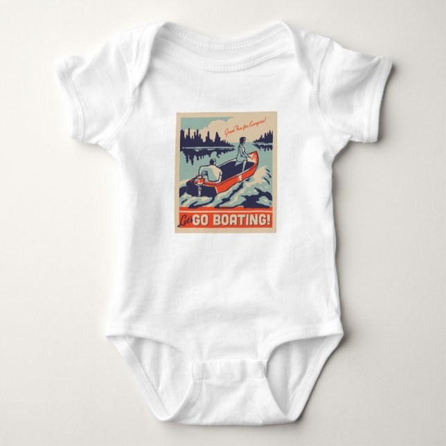 Let's Go Boating Baby Bodysuit (Front)