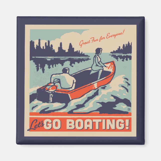 Let's Go Boating Magnet (Front)