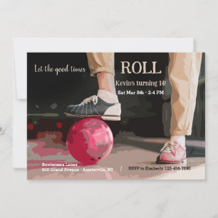 Let's Go Bowling Invitation