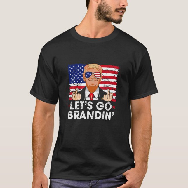 Let's Go Brandin' Funny Anti Joe Biden Costume T-Shirt (Front)