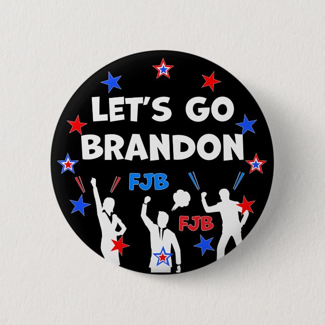 LET'S GO BRANDON 6 CM ROUND BADGE (Front)