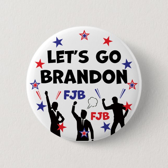 LET'S GO BRANDON 6 CM ROUND BADGE (Front)
