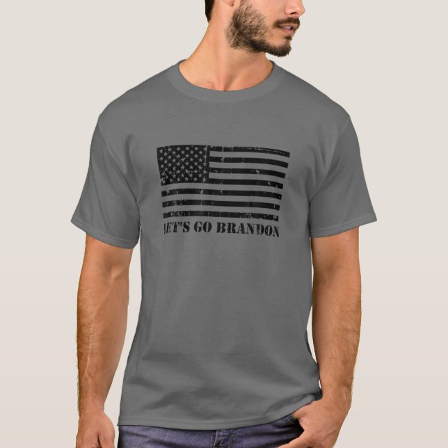 Let's Go Brandon - American Flag T-Shirt (Front)