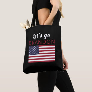 Let's go Brandon, American Flag Tote Bag