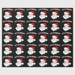 LET'S GO BRANDON BIDEN SANTA CLAUS CHRISTMAS WRAPPING PAPER
