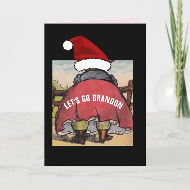 LET'S GO BRANDON! BIG BUTT WOMAN FUNNY CHRISTMAS  CARD (Front)