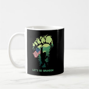 Let's Go Brandon Bigfoot American Flag  Coffee Mug