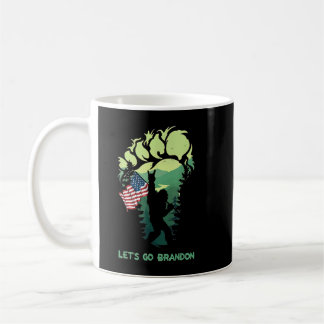 Let's Go Brandon Bigfoot American Flag  Coffee Mug