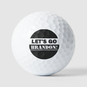 "Let's Go Brandon" Black And White Golf Balls