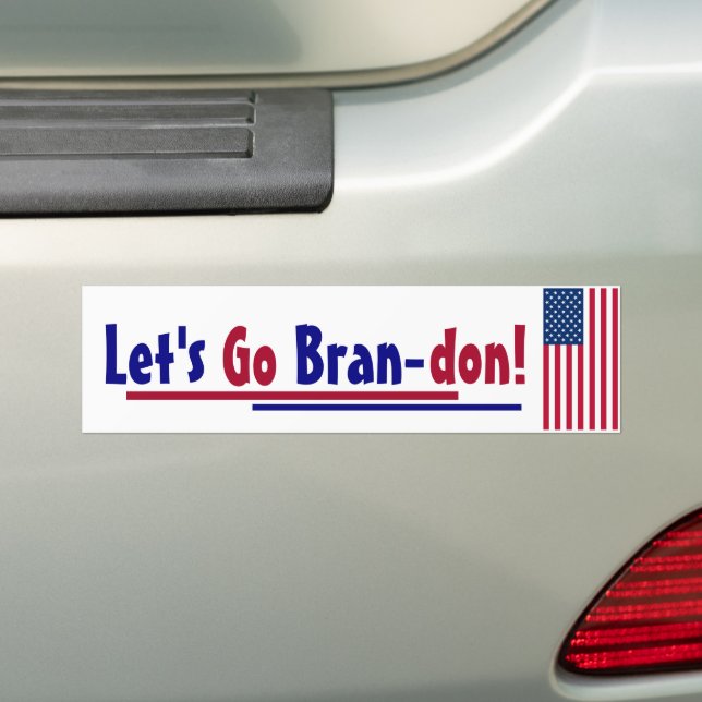 Let's go Brandon Bumper Sticker (On Car)